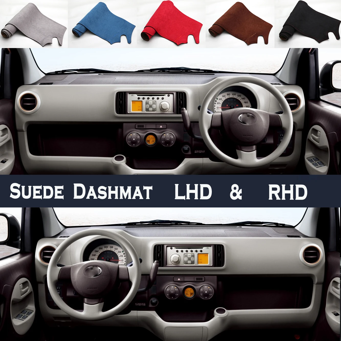 Car Styling Suede Dash Mat Covers Dashmat Dashboard Pad Protector Accessories For Toyota Passo X Sette NGC3 KGC3 2010 - 2016