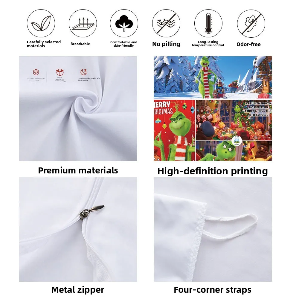 Parure de lit transfrontalière en t-shirt, tissu flottant, impression numérique, housse de couette, ensemble de quatre pièces, doux et confortable pour la maison...