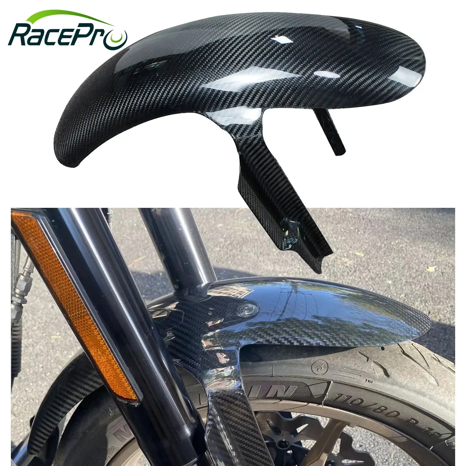 2026 RACEPRO ملحقات الدراجات النارية ألياف الكربون الجبهة الحاجز ل هارلي منخفضة رايدر S ST FXLRS FXLRST FXRST 2020 2021 2022 2023