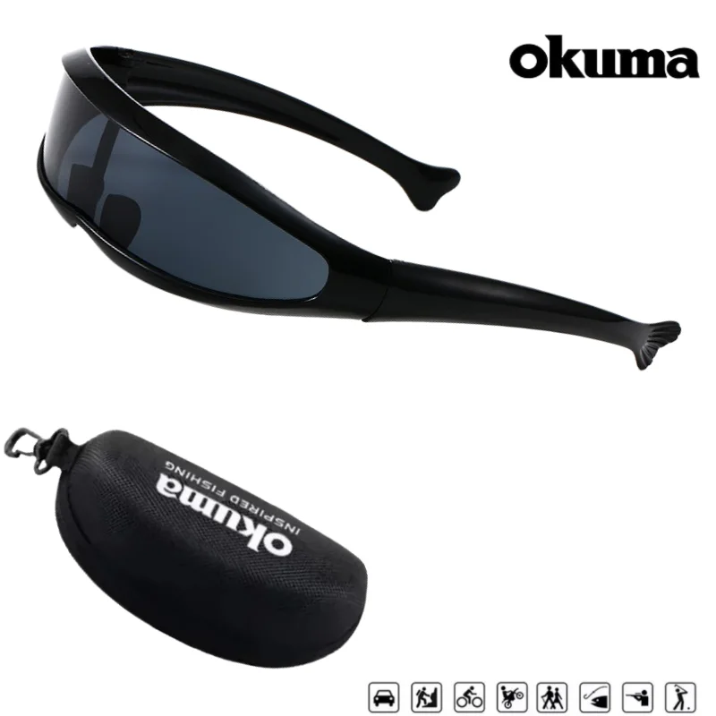 2026 Okuma new X-Men Futuristic Sunglasses Single Lens, UV400, Hiking, Fishing, Cycling, Camping, Unisex