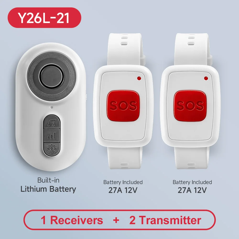 Eenvoudige SOS-horloge- en vibratiepagerkit |   Oude-eren veiligheidswaarschuwingssysteem |   Zorgverlener Persoonlijke oproepknop Monitor Thuis