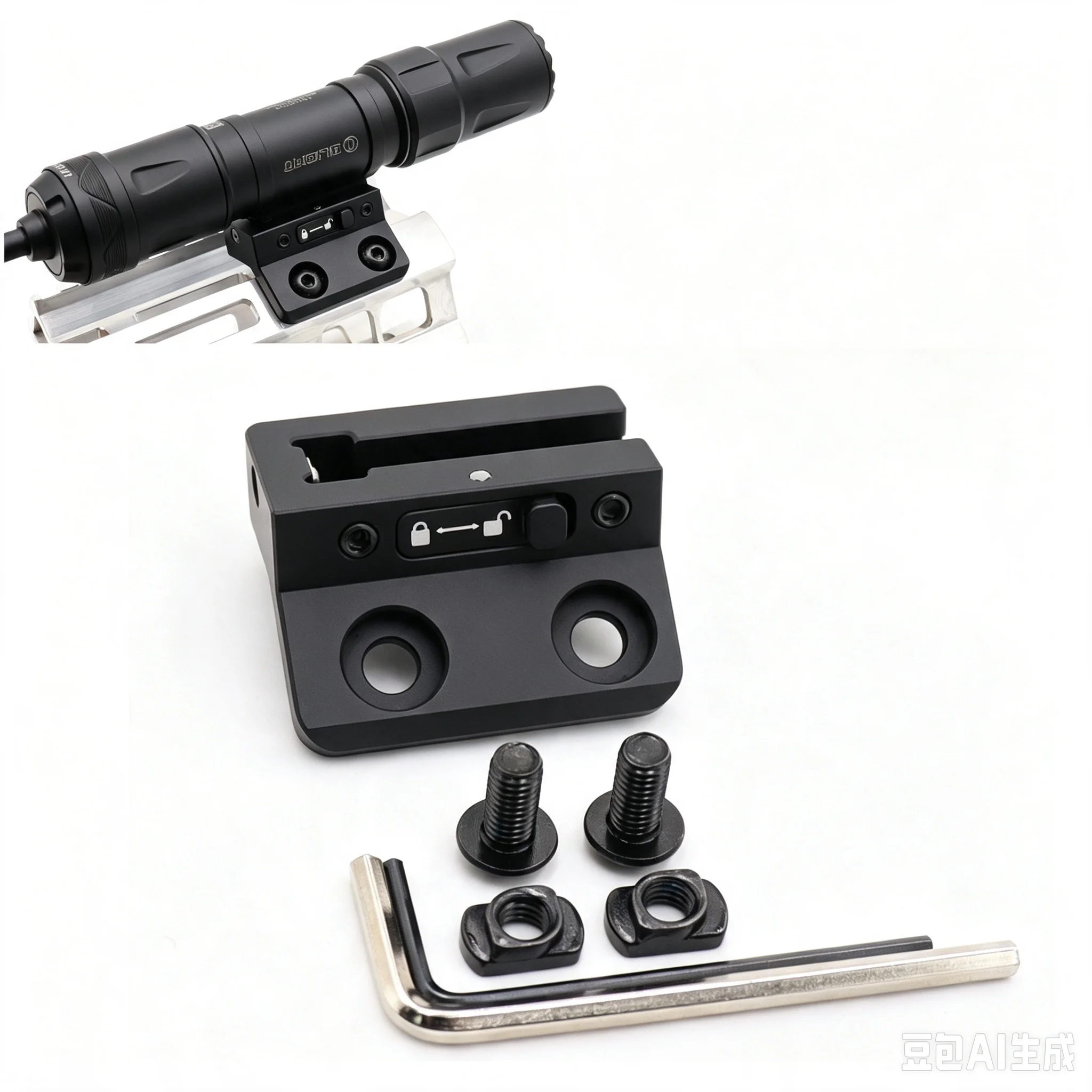 Supporto per torcia compatibile con OLIGHT Odin Mini, Odin, Odin S, Odin Gl P e torcia tattica Javelot Tac.