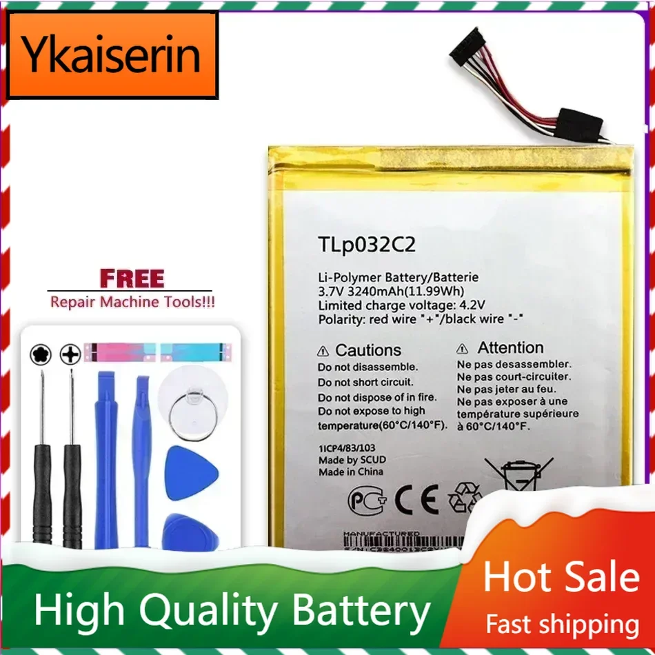 TLp032CC 3240mAh Battery for Alcatel One Touch Pixi 8 8.0 3G 9005X OT-9005X Batteries for Smartphones Warranty + Track Code