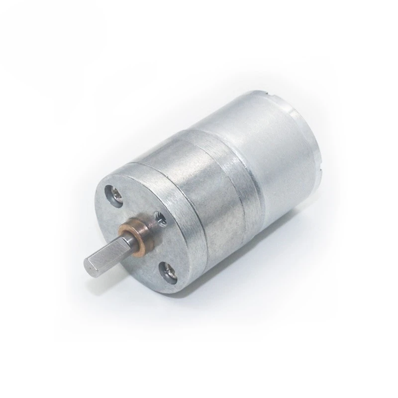 4mm diameter shaft 25mm all metal gear box DC 6V 12V 40-50mA 8RPM to 1800RPM micro gear motor wholesale of 10 reduction motors