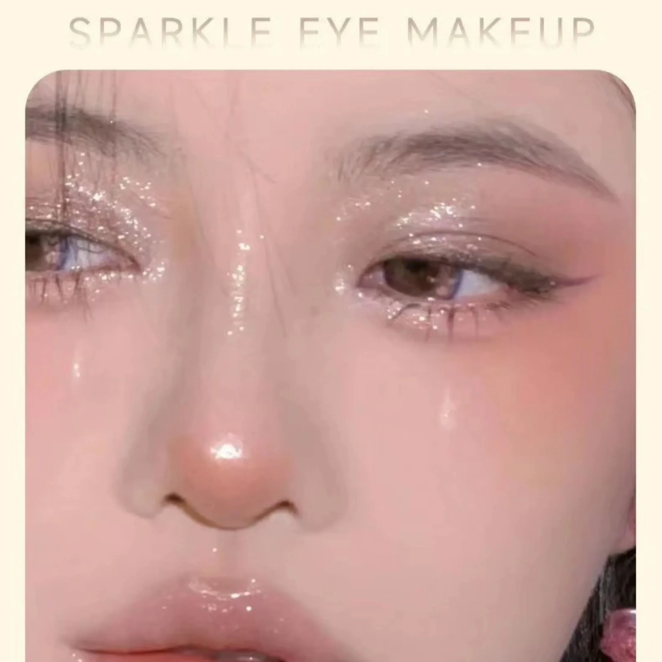 きらびやかなアイシャドウ,きらめくペンシル,蛍光ペン,光沢のあるメイク,ピンク,シルク,シャンパン,ゴールド,アイライナー