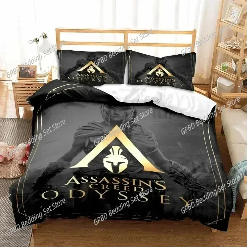 Game A-Assassin S Creed Art 3D NEW Duvet Cover Pillowcase Bedding Set Adult Girl Bedroom Decoration Children Single Double Large