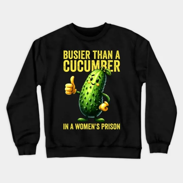 

Осенне-зимний стиль Vegetable — толстовка с юмором, графика «Busy Cucumber» для модного и женского образа