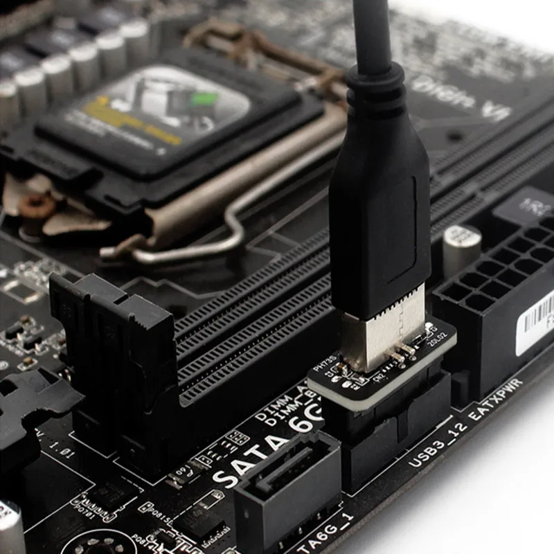 Type C USB3.1 Front Panel Socket USB 3.0 19 Pin to TYPE-E 20Pin Header Extension Adapter for ASUS Motherboard