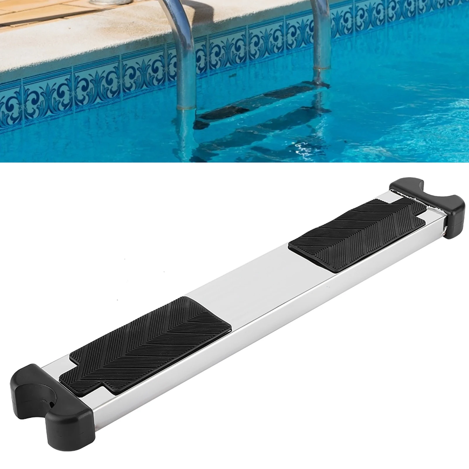 

304 Stainless Steel Thickened Ladder Pedal With Non Slip Rubber Pad For Hot Spring Tub Pool
