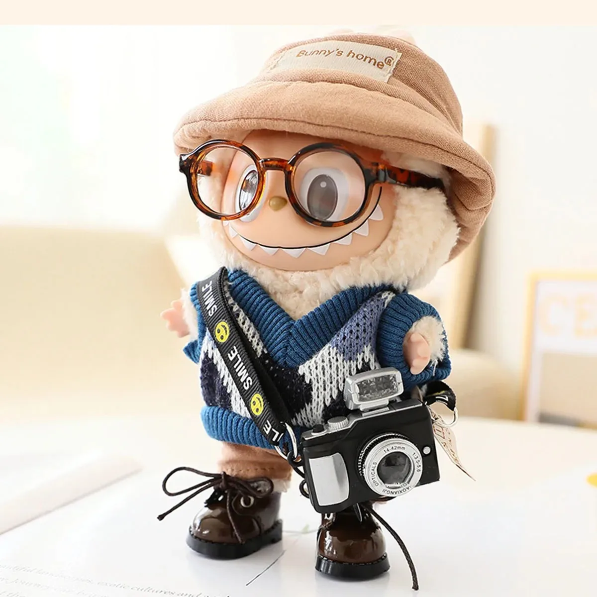 دمية مصغرة محاكاة اللعب كاميرا لطيف الديكور لدمية الديكور Labubu اكسسوارات هدية لفتاة #4