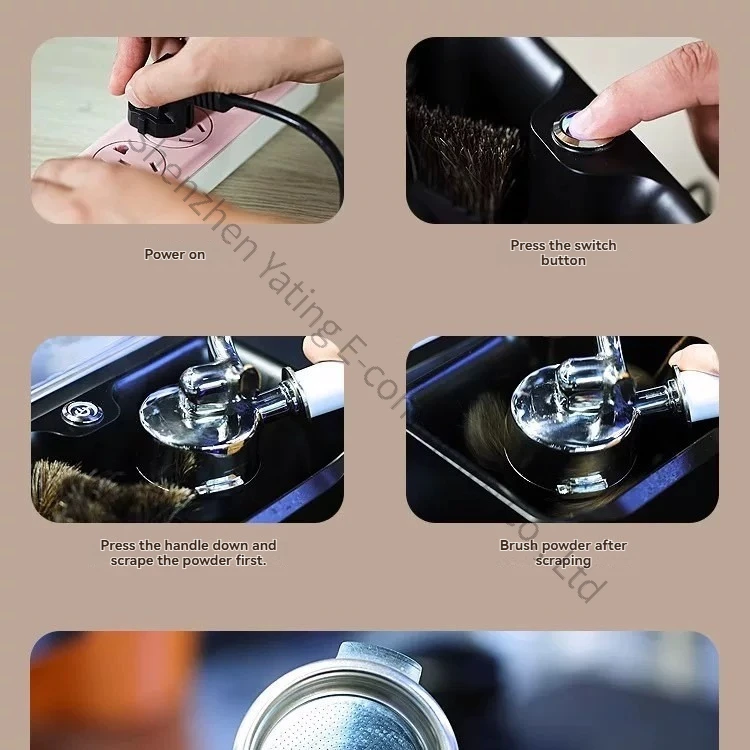 Powder Bowl 3L Coffee Powder Residue Bucket Electric Coffee Handle Cleaner Brush Commercial Knocking Residue Bucket