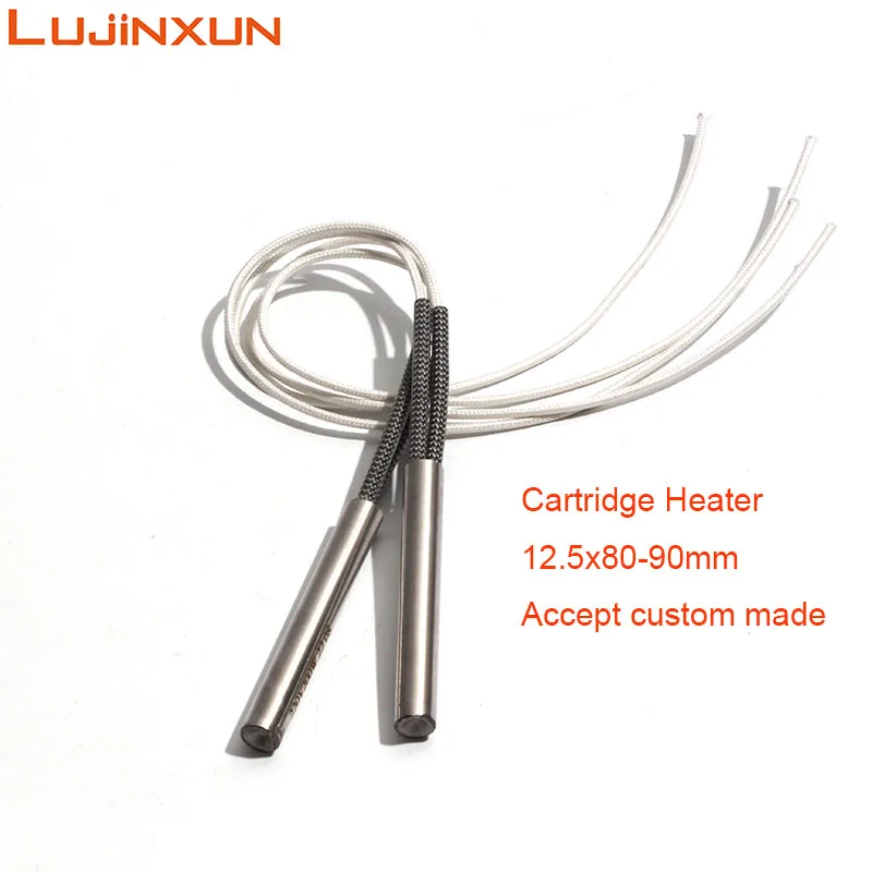 LUJINXUN 304SS Heating Resistance Element 220V Heater Cartridge 12.5mmx80-95mm 310W-370W Parts for Electric Appliance 5PCS