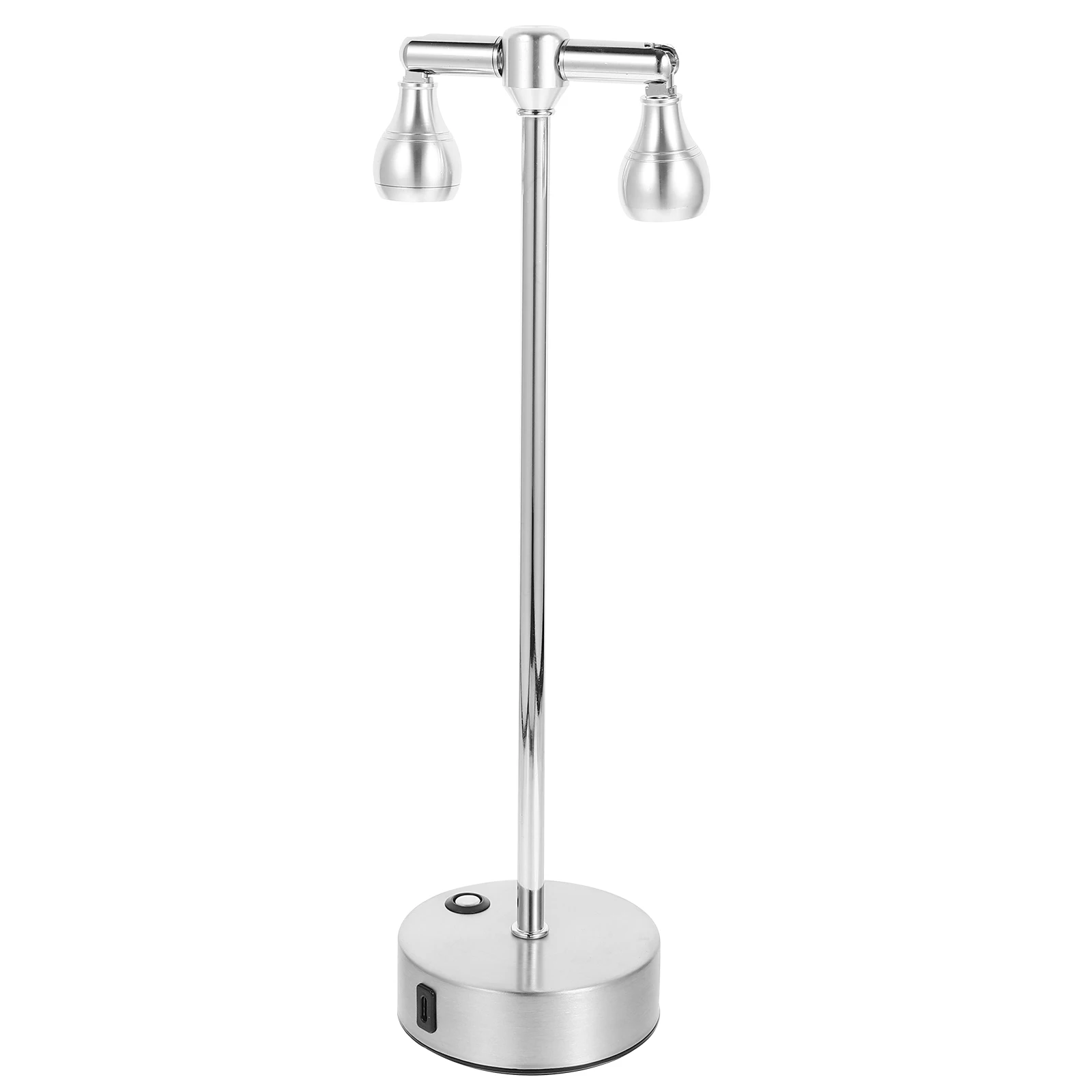 1 قطعة أضواء معدنية عالية برأسين لشريط ديكور مقهى شحن مصباح الليل سطح المكتب مصباح بار الزينة المزدوجة