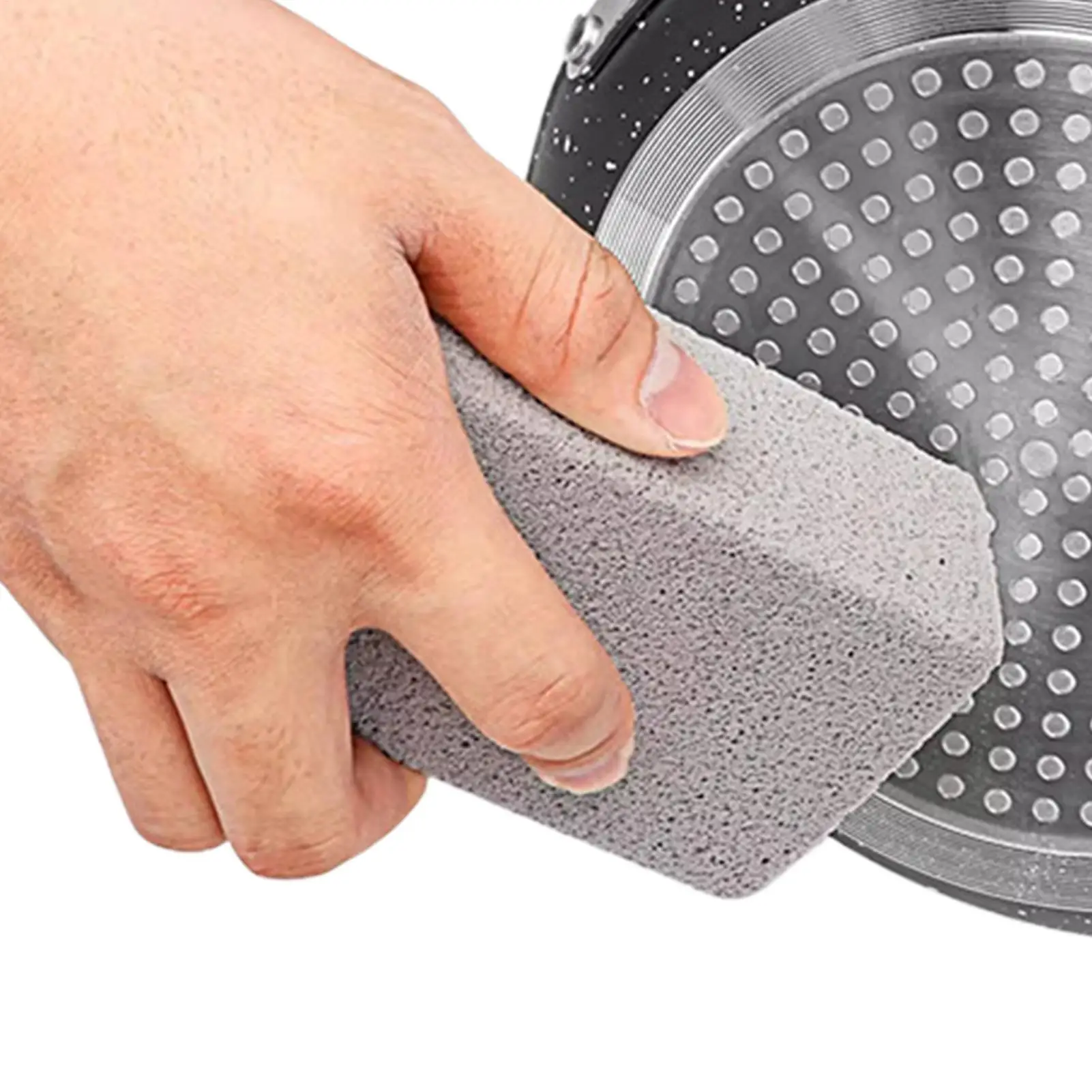 Pumice Stone Grill Cleaner Block, Reusable Heavy Duty Stove Cleaning Brick, Non-Scratch Scouring Tool for Pots, Pans & Ovens