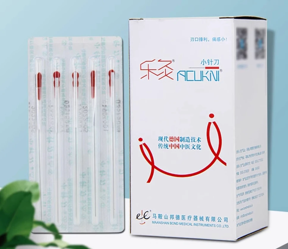 100 pcs EACU disposable aluminum handle knife needle acupuncture sharp blade needle ultra-fine needle
