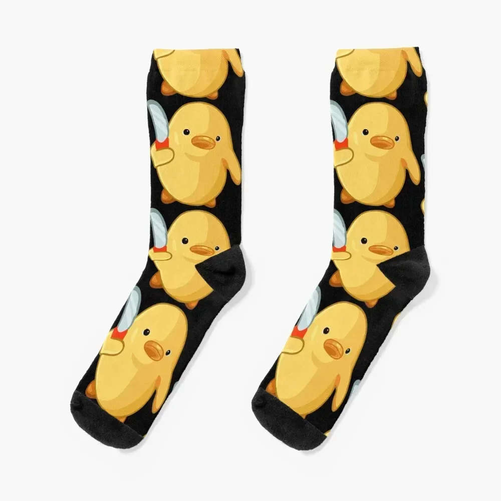 

Duck With Knife | Duck You, Cute but will cut you Socks Men's halloween Boy Child Socks Women's