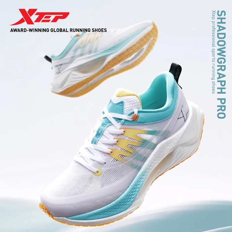 Xtep Shadowgraph Pro Running Shoes Men Shock Absorption Cushioning Sport Shoes Breathable Comfortable Sneakers 877319110019