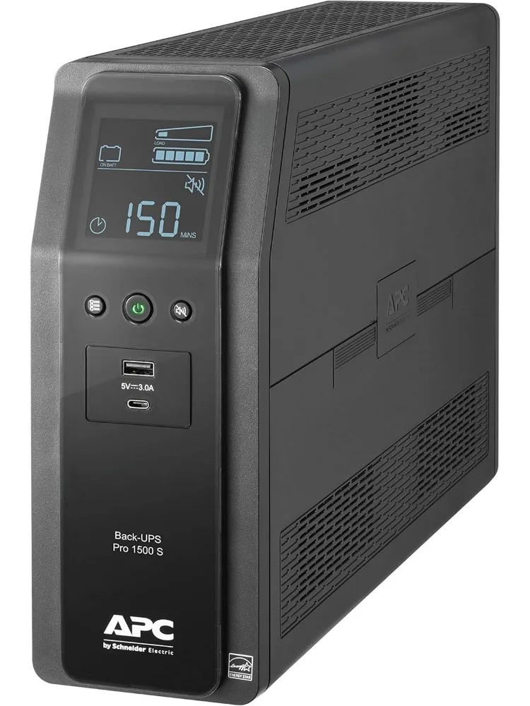 

1500VA Sine Wave UPS Battery Backup, BR1500MS2 Backup Battery Power Supply, AVR, 10 Outlets, (2) USB Charger Ports