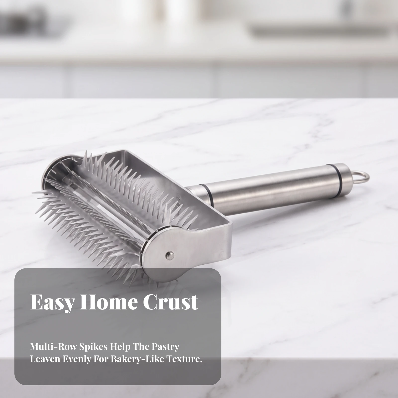 Pizza Docker Pointed Pastry Perforator Pastry Docker with Metal Roller Heavy-Duty Utensil Easy-to-Use for Home Bakers