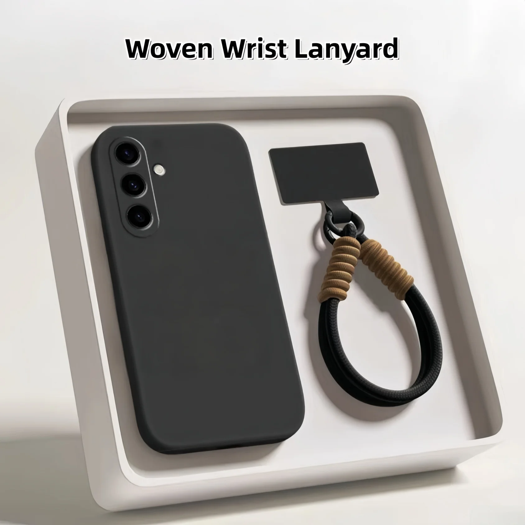 Fashion Woven Wrist Lanyard Protective Liquid Silicone Phone Case For Samsung Galaxy A57/A37/A17/A07/A56/A36/A16/A55/A54/A53/A52