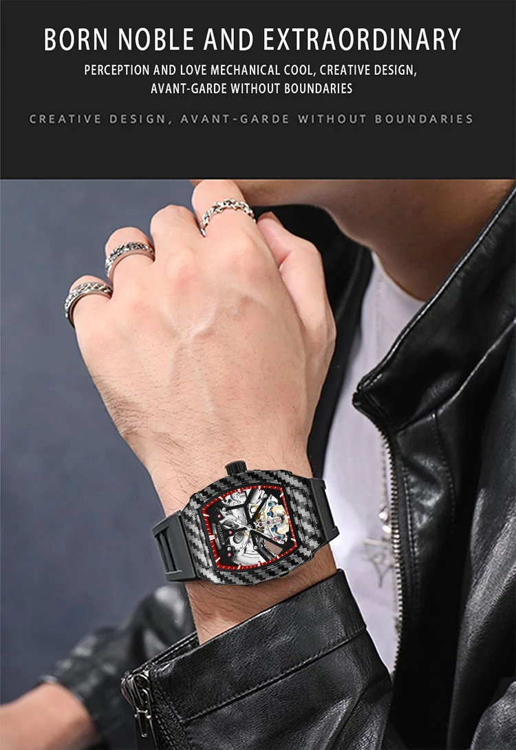 Fully Automatic Skeleton Mechanical Watch, Fashionable Personality, Luxury Hot Men's Watch, Casual Business Watch