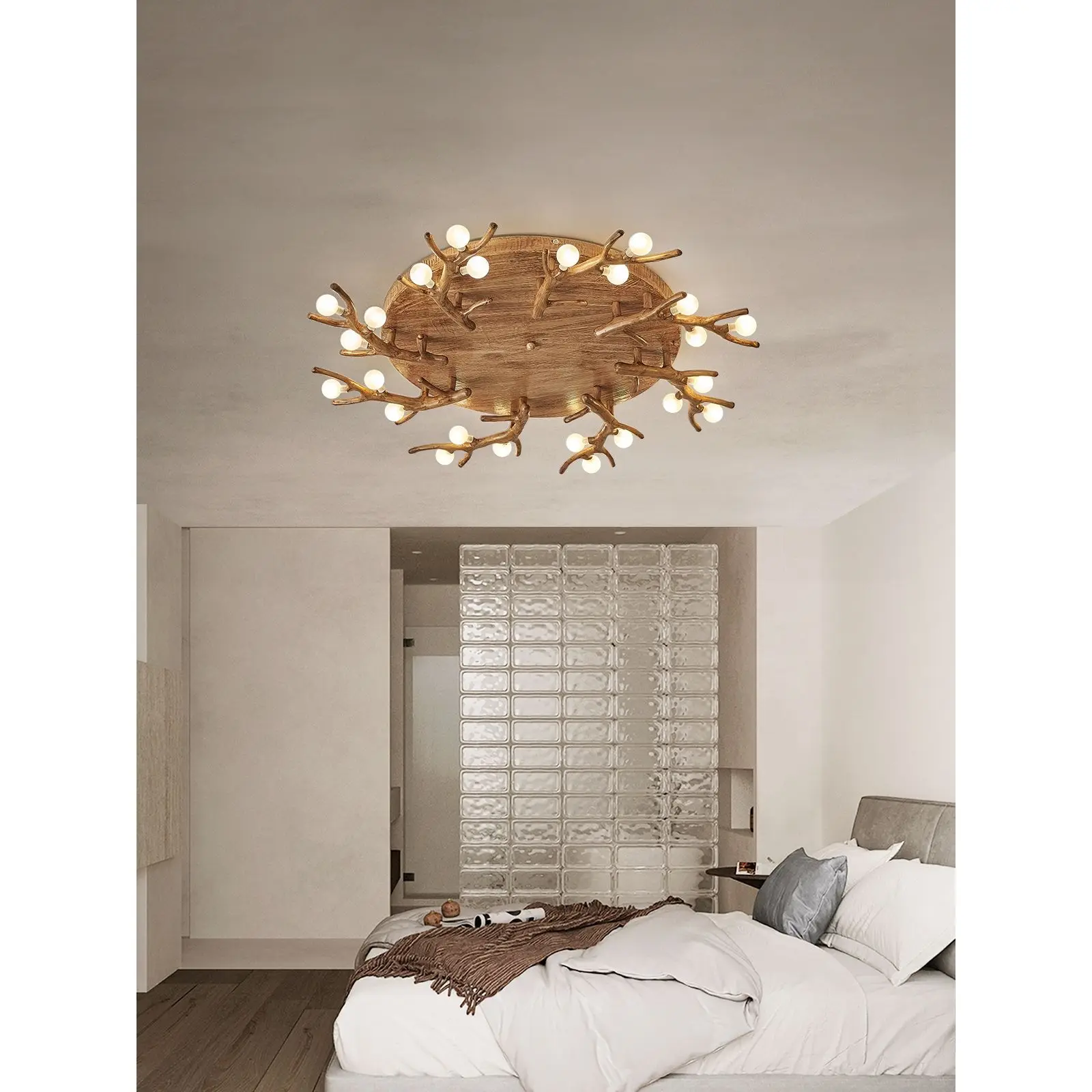 

Japanese style living room dining room ceiling light Creative and minimalist bedroom Nordic tree branch ceiling light