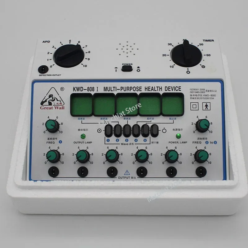 Electric Acupuncture Stimulator Machine, 6 Channel Output Patch Massager Care Kit Digital Electro Therapy