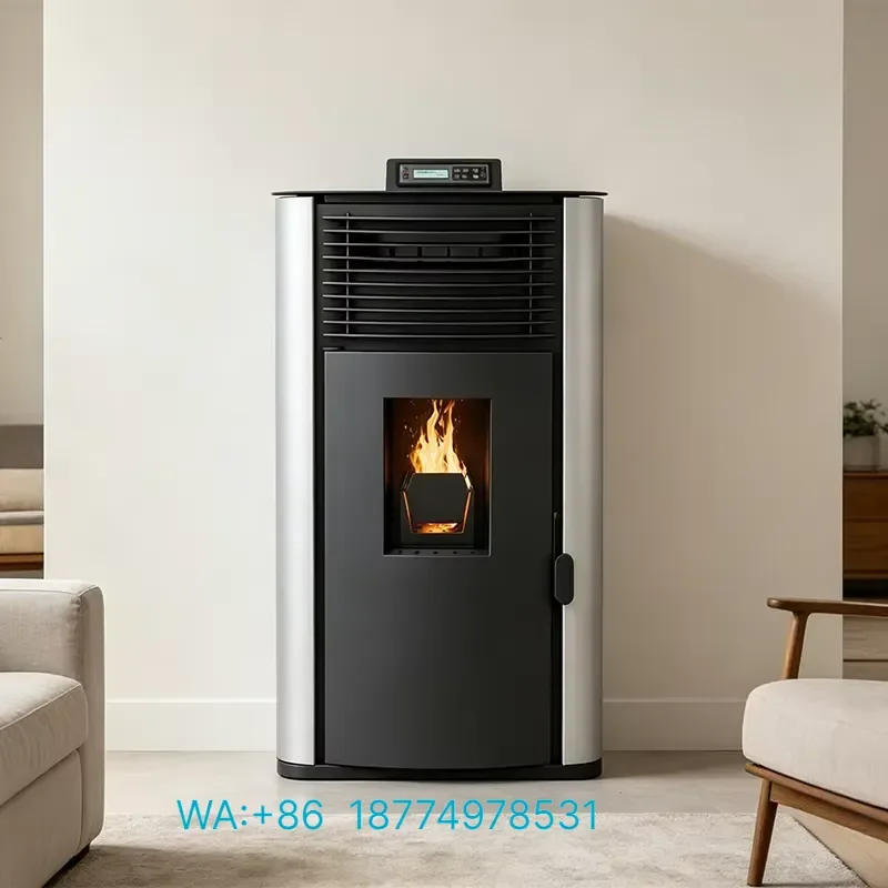 for CE EN16510 Heat SD-PK100 10kW Modern Design High Efficiency Smokeless Eco-Friendly Indoor Pellet Fireplace Freestanding