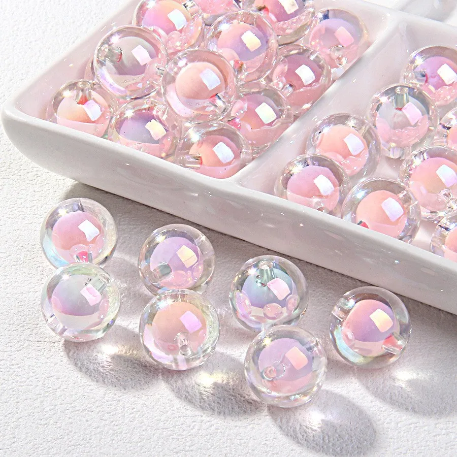 8mm 100pcs DIY beads with multiple colors and scattered beads. Can be used for accessories such as bracelets, necklaces, etc view 6