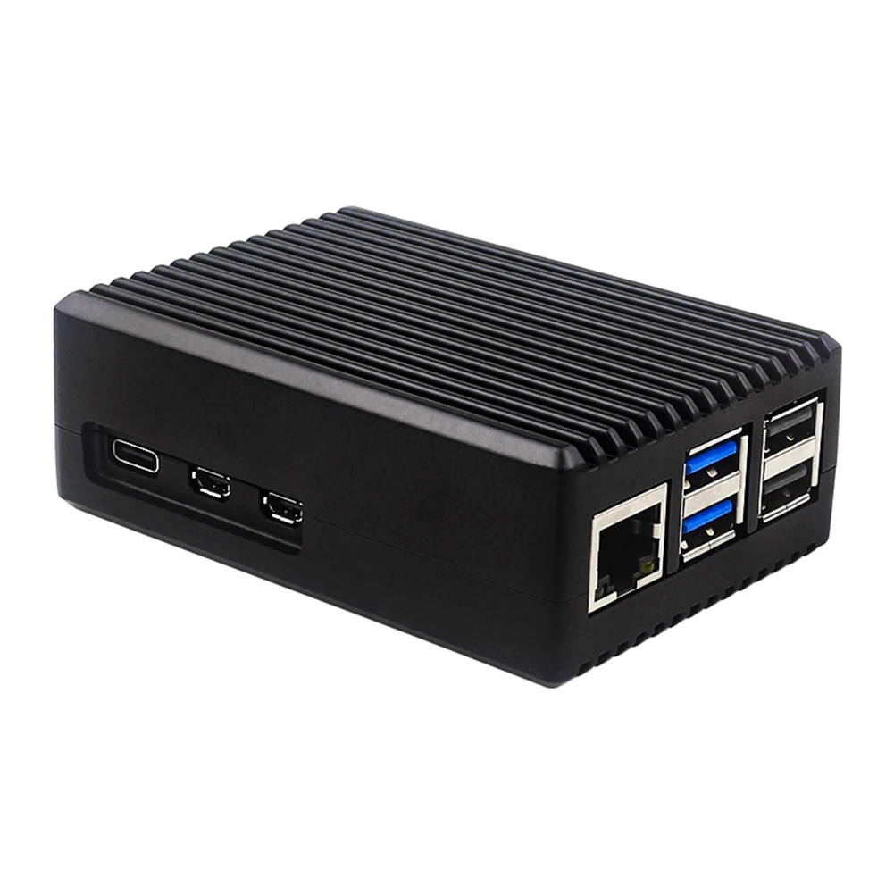 Aluminum Alloy Case Case Heatsink Cooler Case with Cooling Fan Metal Shell Cooling Enclosure Fit for Raspberry Pi 5