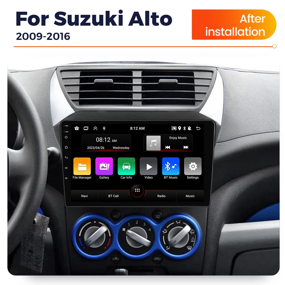 MEKEDE Car Radio Android Smart System For Suzuki Alto 2009 2010 2011 2012-2016 Auto Video Multimedia Stereo 2Din WIFI BT Carplay