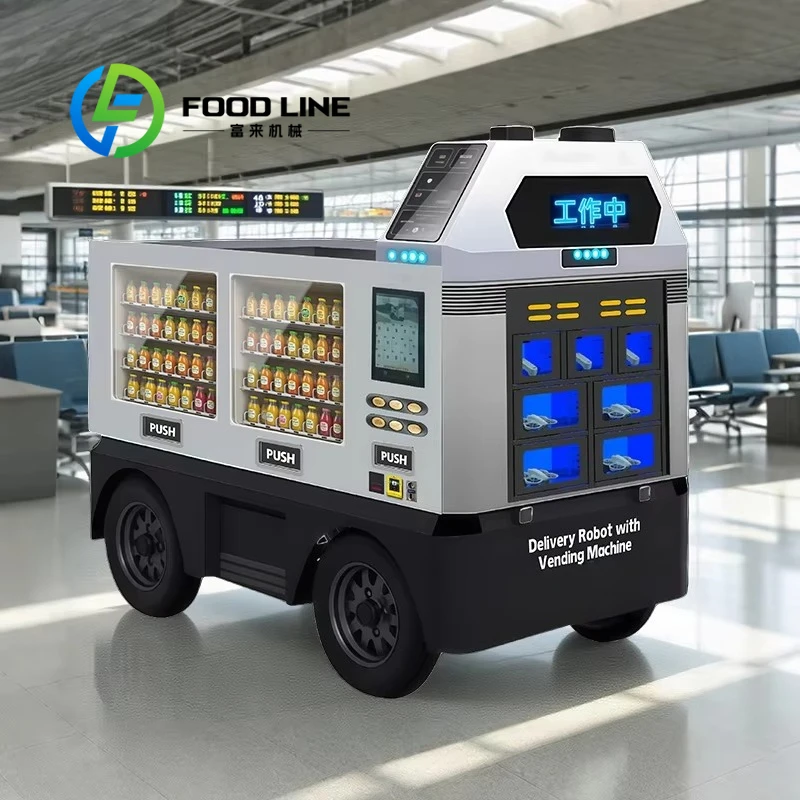 Customized New Arrival Unmanned Delivery Robot Vending Machine Rental Function Scenic Area