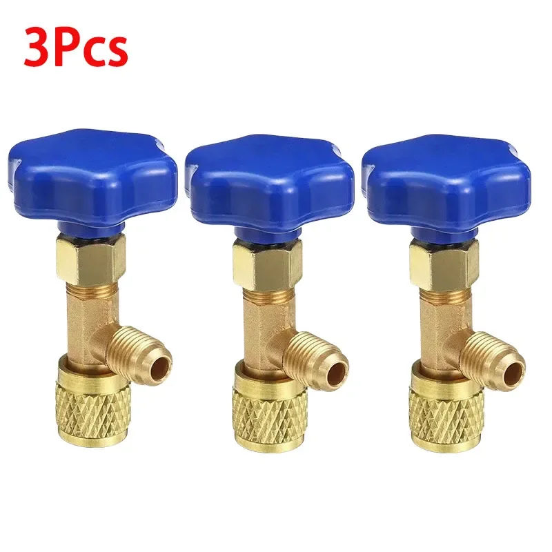 

3 Pcs Low Pressure Dispensing Valve Bottle Opener 1/4 SAE Connector Mayitr Refrigerant Bottle Can Tap for R22 R134a R410A Gas