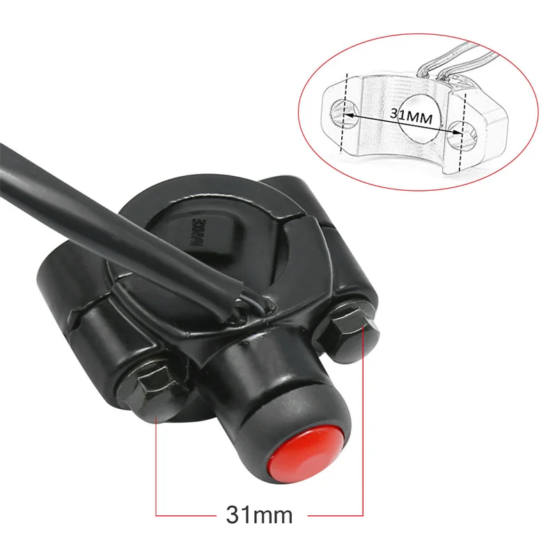 Motorcycle Engine Stop Start Kill Switch Button CNC Rotating Bar Clamp Amp Accessories Universal For Scooter ATV 22mm Handlebars