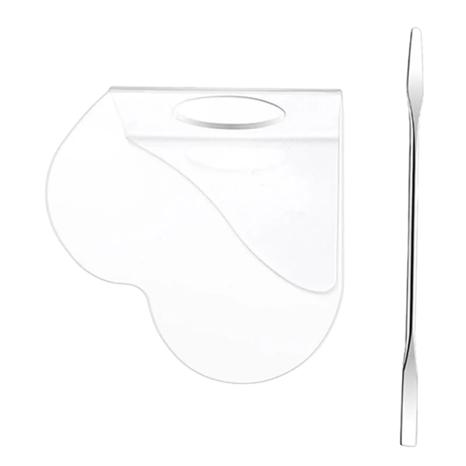 Portable Acrylic Makeup Mixing Palette with Spatula for Foundation Eye Shadow Lipstick Nail Polish Blending Tool Kit
