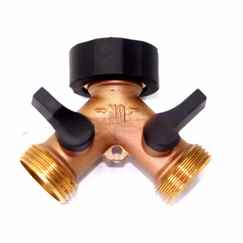 Copper Household Double-Way Faucet One Divided Into Two Shunt Water Pipe Branch Connector