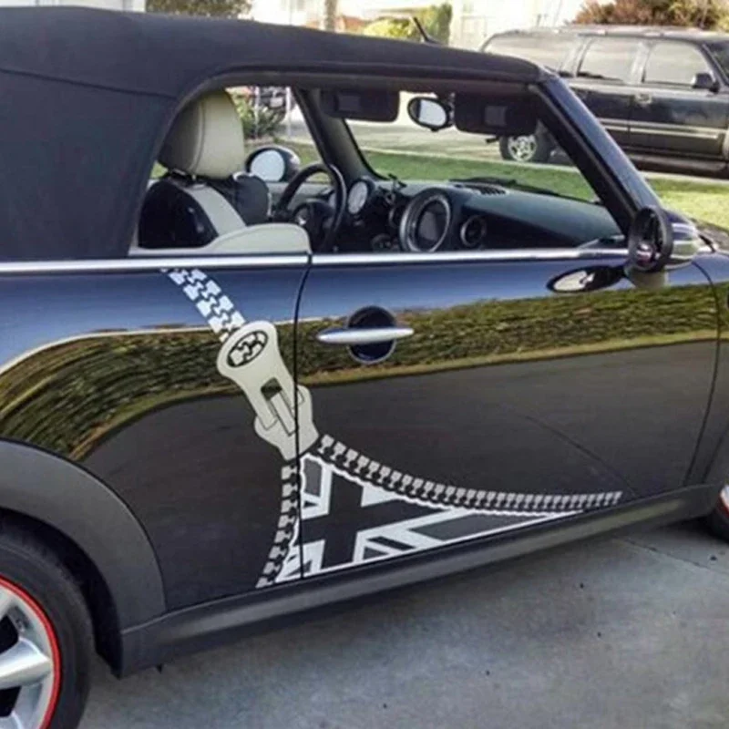 

Стайлинг автомобиля, серый Юнион Джек, молния, боковая юбка, наклейка, универсальная наклейка для MINI Cooper Countryman R55 R56 R60 F55 F56 F60
