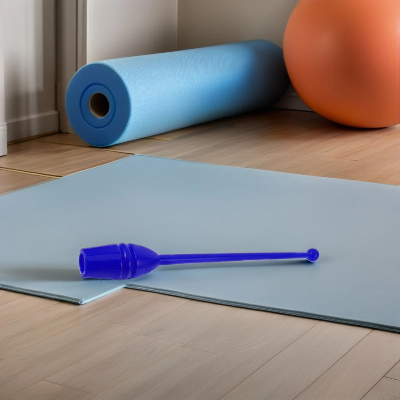 

2Pcs Rhythmic Gymnastics Stick Dark Blue Lightweight Pole Fitness Gym School Home Use Training Equipment