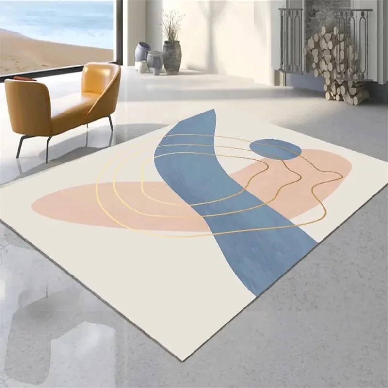 Abstract Art Living Room Carpet Creative Lines Design Bedroom Decor Soft Floor Mat Non-Slip Rugs for Kitchen Balcony Corridor