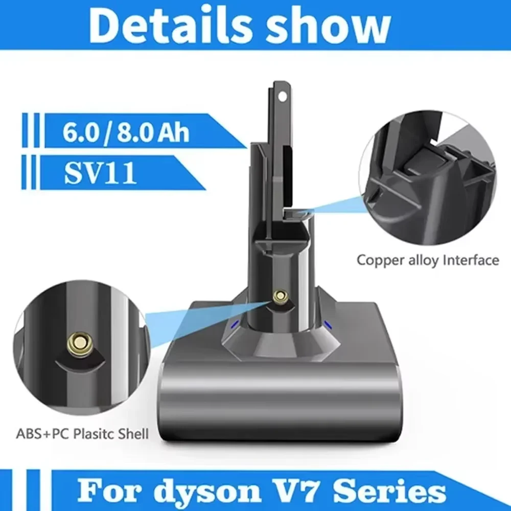 

Vacuum Cleaner Rechargeable Battery for Dyson V6 V7 V8 V10 Series SV07 SV09 SV10 DC31 DC34 Absolute Fluffy Animal Pro Bateria