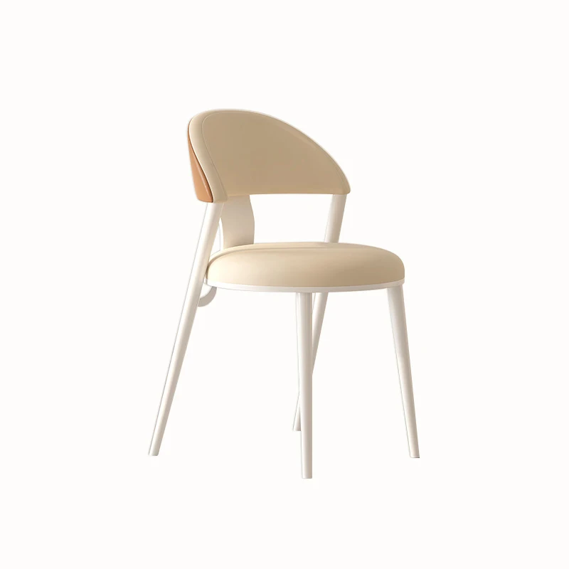 

ZL French Cream Style Dining Chair Home White Modern Minimalist