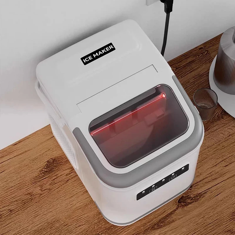 HZB16KR White Mini Bullet Maker Hine Counter Top Ice Making For Home Bar Kitchen