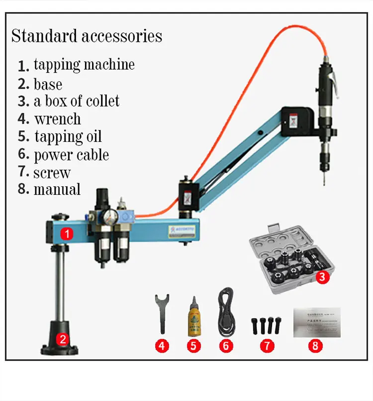 Pneumatic tapping machine M2-M8 automatic tapping tool factory workshop special equipment