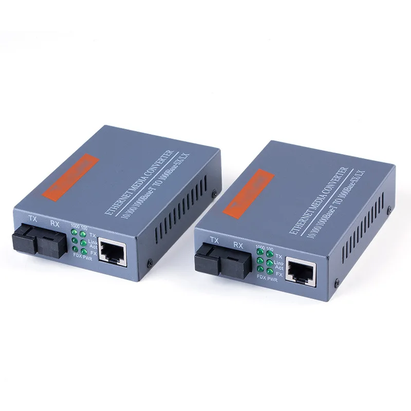 HTB-GS-03 A/B Fast Ethernet Media Converter, SC Interface, 20km Fiber Optic Transceiver, 10 M, 100 M, 1000m,1Pair