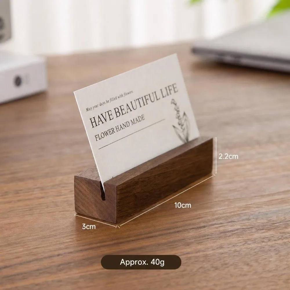 Portable Wooden Price Tag Holder Desktop Use Multifunctional Card Display Stand Label Holder Retail Shop
