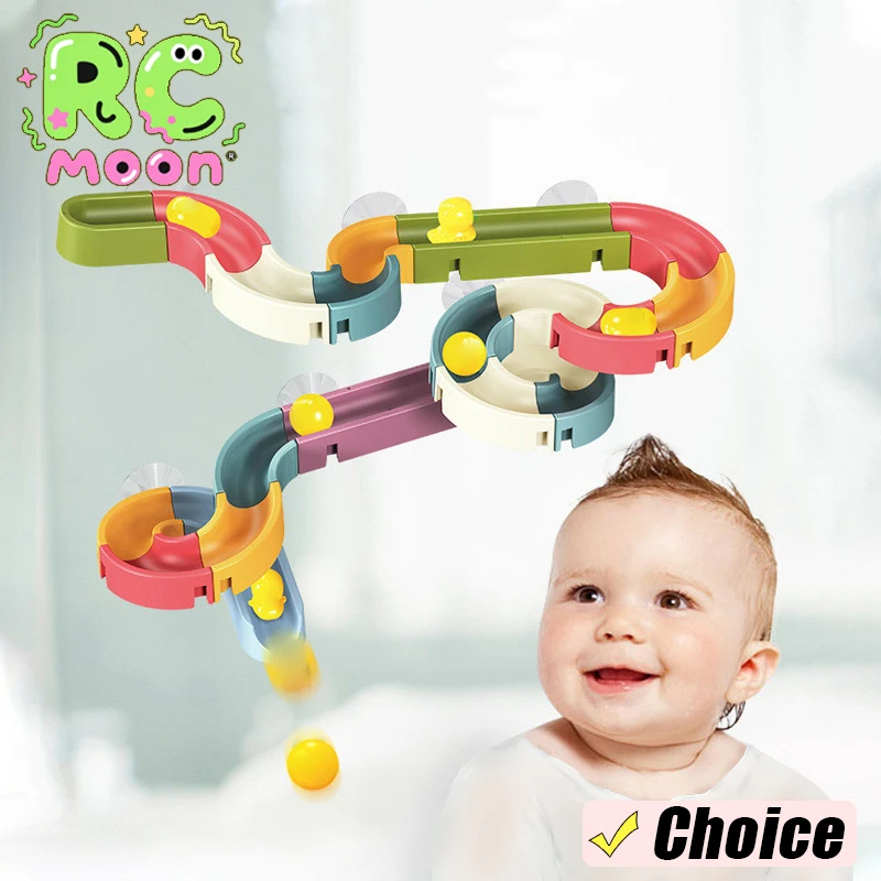 Juguetes de baño DIY para niños, pelota deslizante, pista musical, coordinación mano-ojo, juego de agua, divertido regalo para niños