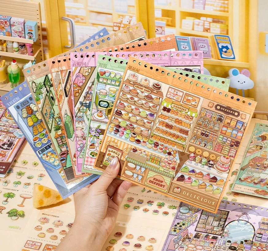 30pcs Per Pack Stickers Miniature Diorama and Merchandise Collection 3D House