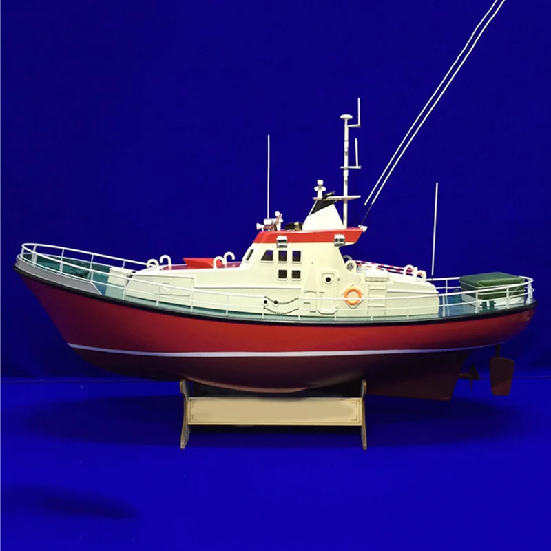 Zestaw Modelu Statku Ratownictwa Wybrzeżnego RC 1/30, Korpus z Włókna Szklanego, Model Łodzi Ratunkowej, Zestaw do Składania dla Dorosłych, Zdalnie Sterowany Statyk, Zabawka, Prezent