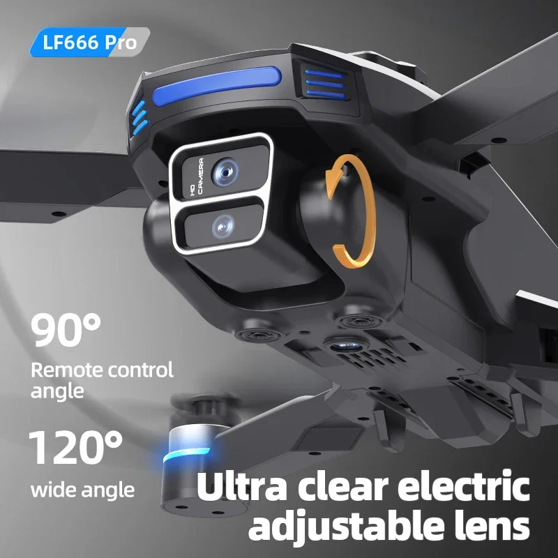 2025 LF666 Pro LED عرض الطاقة بدون طيار 8K المهنية HD كاميرا طوي كوادكوبتر تجنب العوائق فرش RC درون اللعب #6