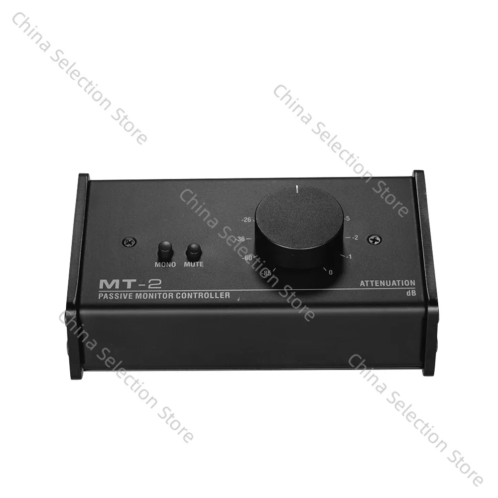 MT-2 Passive Monitor Controller with XLR 3.5mm Inputs Outputs Supports Attenuation Control Mute Function Tools